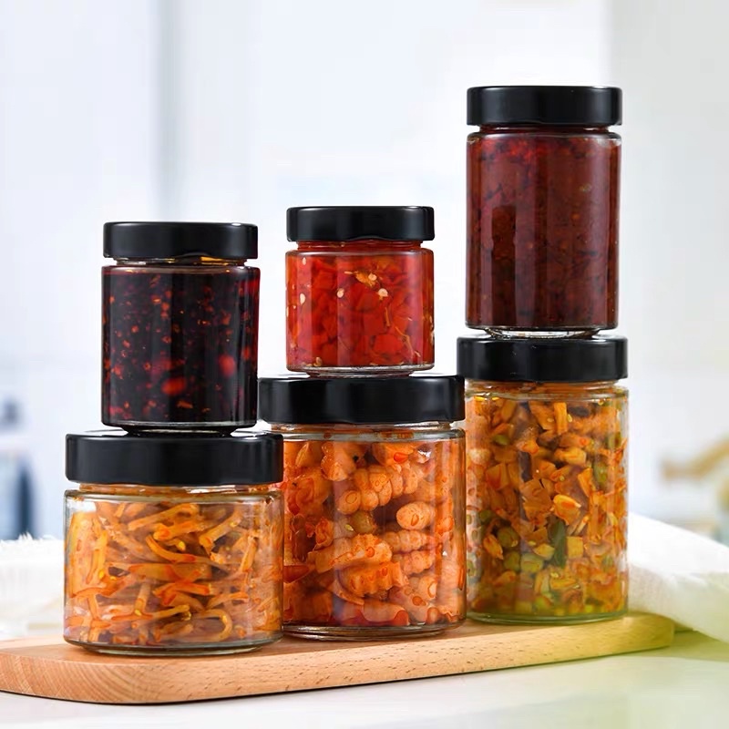 Mẫu Mới Hũ Thuỷ Tinh Tròn Nắp Thiết Cao Chuyên Đựng Thực Phẫm Gia Vị Các Loại...vvv