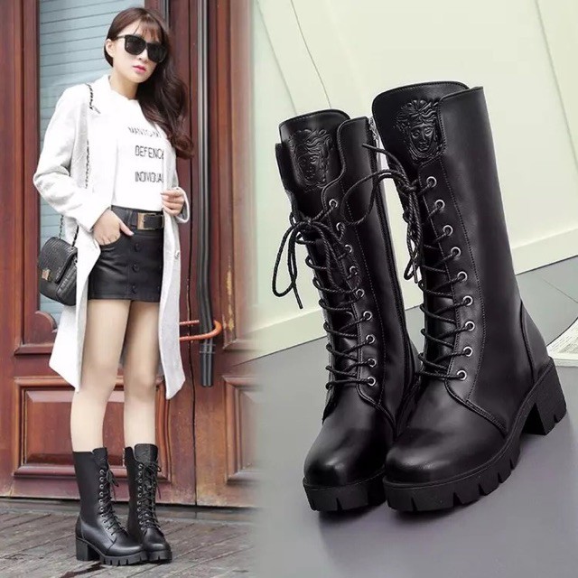  (Order-ảnh thật) Boots chiến binh cosplay cổ lưng khoá chữ thập siêu chất 2019 QC2109 | BigBuy360 - bigbuy360.vn