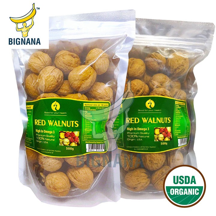 Hạt Óc Chó Đỏ Mỹ Còn Vỏ Gói 500gr, Quả Tốt Cho Trí Não, Mẹ Và Bé, Nam Giới | BigBuy360 - bigbuy360.vn