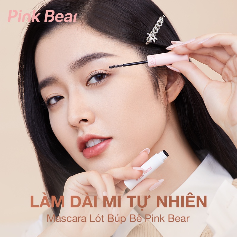 Mascara Lót Pink Bear Búp Bê Giúp Chuốt Lông Mi Dài Cong Không Lem Chống Vón Cục Lâu Trôi 2.5g | BigBuy360 - bigbuy360.vn