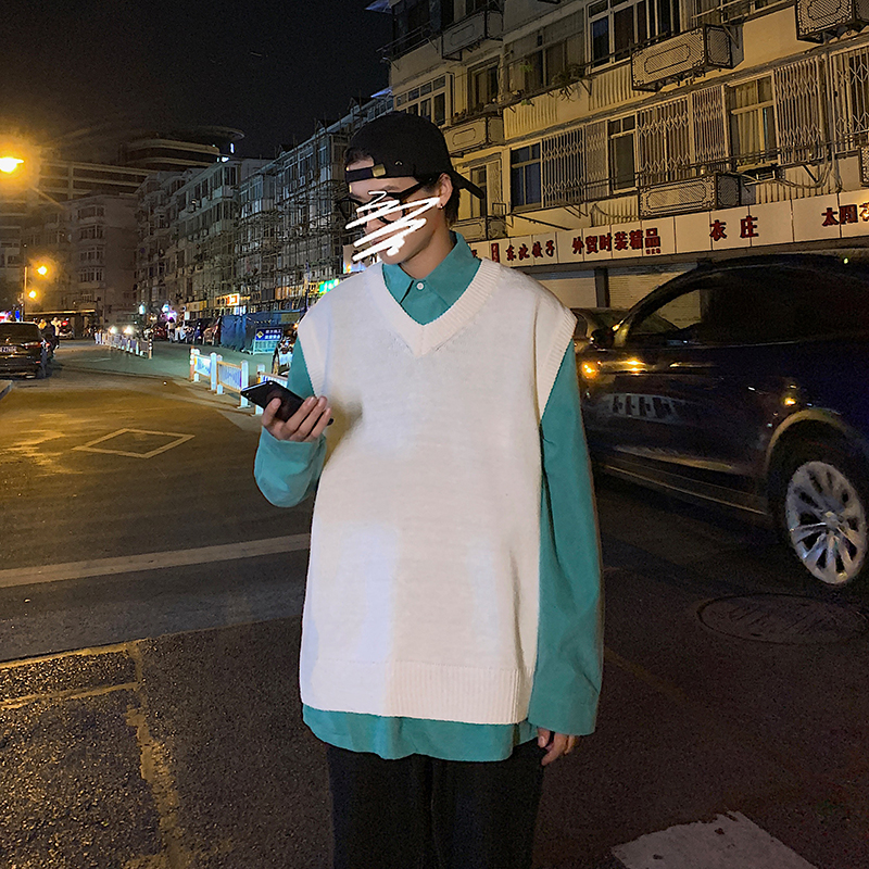 Áo Sweater Dệt Kim Cổ V Dáng Rộng Thời Trang Cho Nam Nữ 22SC145