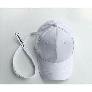 NÓN KẾT ĐUÔI DÀI THÊU CHỮ - TRẮNG