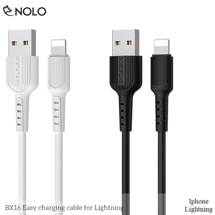 Sạc Dữ Liệu Sạc Nhanh QC2.0 Borofone Model BX16 Microusb Iphone Type C Chiều Dài 100cm Chất Liệu Thân Cáp Nhựa TPE