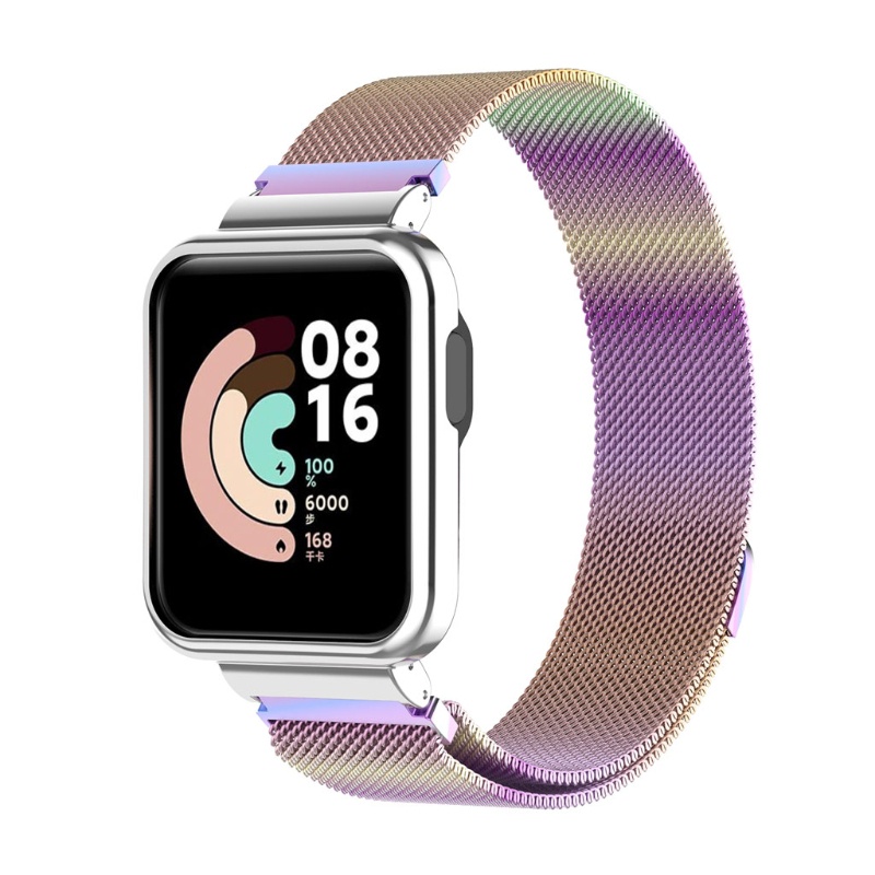 Dây đeo thay thế cho đồng hồ thông minh Xiaomi Mi Watch Lite/Redmi 1 kèm vỏ bọc bằng thép không gỉ
