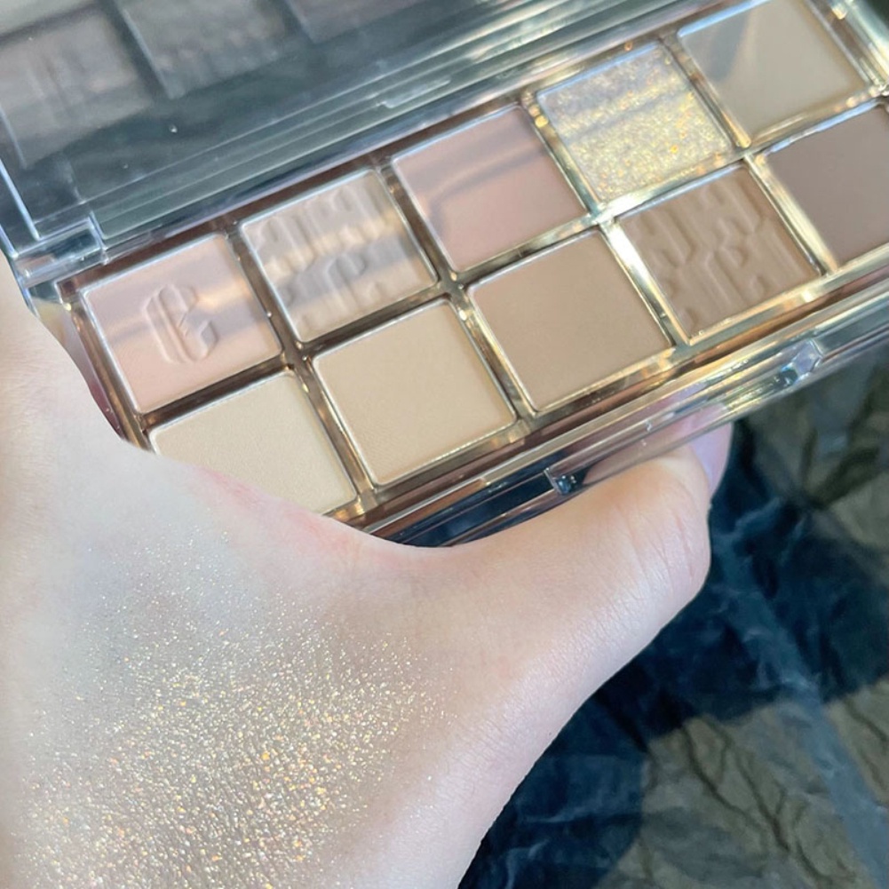 DIKALU 10 Màu Phấn Mắt Siêu Lắc Chân Nữ Ngọc Trai Mờ Màu Đất Eyeshadow Palette