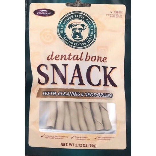 Snack chăm sóc răng miệng 7 Dental Bone VegeBrand 60g cho chó / Que gặm phô mai làm sạch răng và khử mùi miệng cho cún