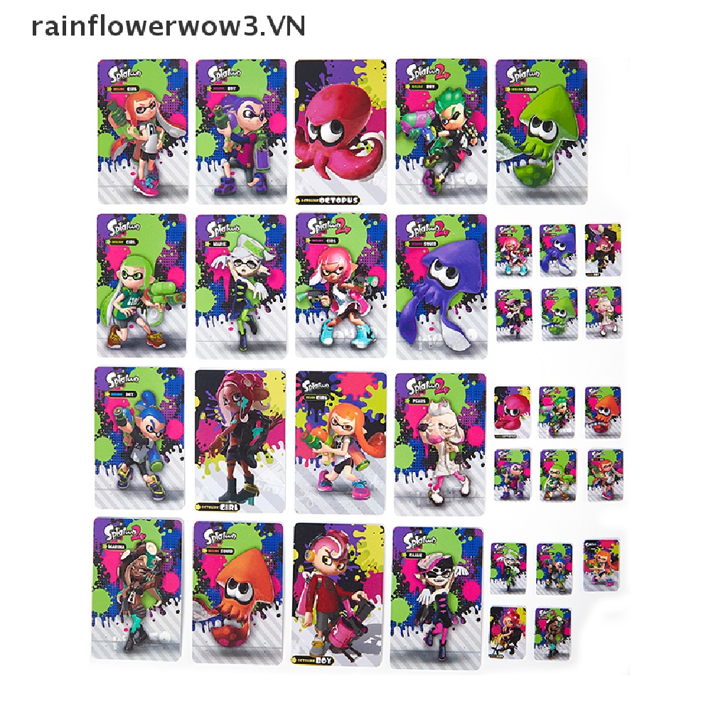 Bộ Sưu Tập Dữ Liệu Splatoon Ntag215 Tags NFC MiNi Hoặc Thẻ Amibo 17 Món