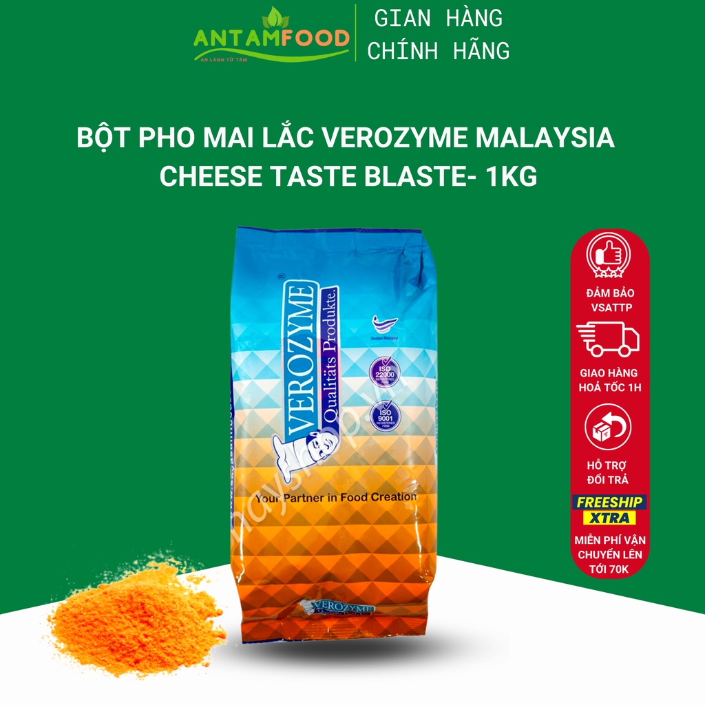 Bột phô mai lắc Verozyme Malaysia cheese Taste Blaster dùng cho khoai tây,gà rán, bắp rang bơ