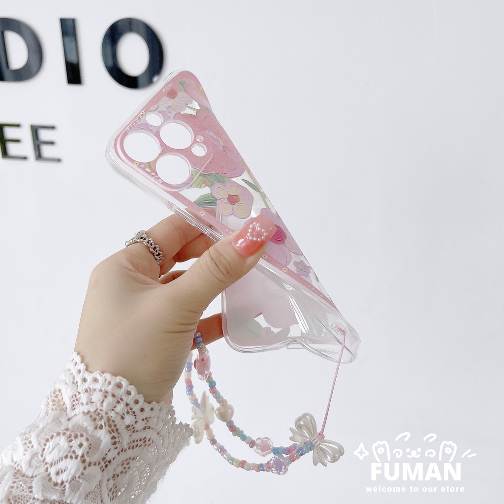 Ốp Điện Thoại TPU Mềm Họa Tiết Hoa Cúc Kèm Dây Đeo Cho Samsung Galaxy Note 20 Ultra 10 Plus + S10 Lite 2020 Note 9 A32 A22 A71 4G 5G