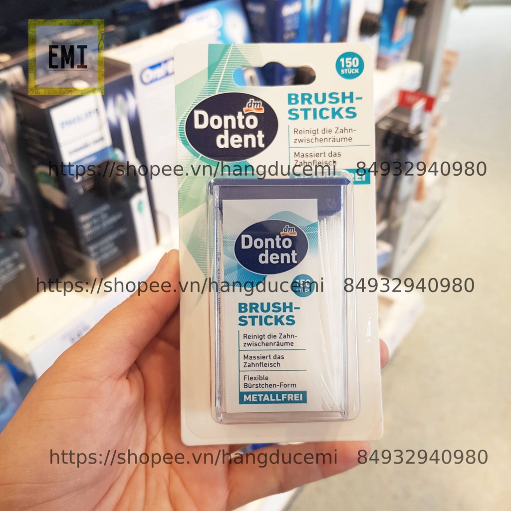 Tăm xỉa răng nha khoa 2 đầu Dontodent Đức - Hàng nước Đức
