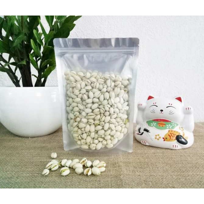 500g Túi zip bạc đáy đứng, túi trà sữa zipper bạc