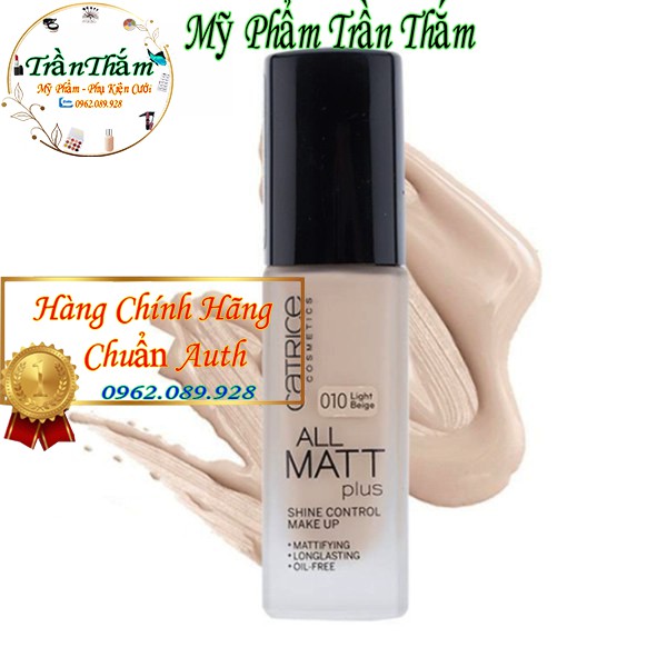 Kem Nền Catrice 18h All Matte , Giữ Lớp Nền Lâu Xuống Tone