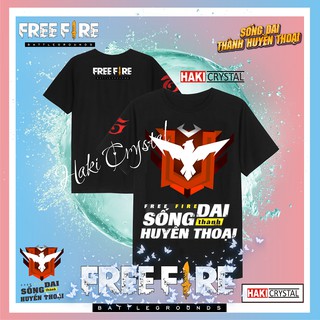 Áo thun đen Free Fire - Rank Huyền Thoại, Cực đẹp, Cực độc, Siêu phẩm HOT nhất 2019