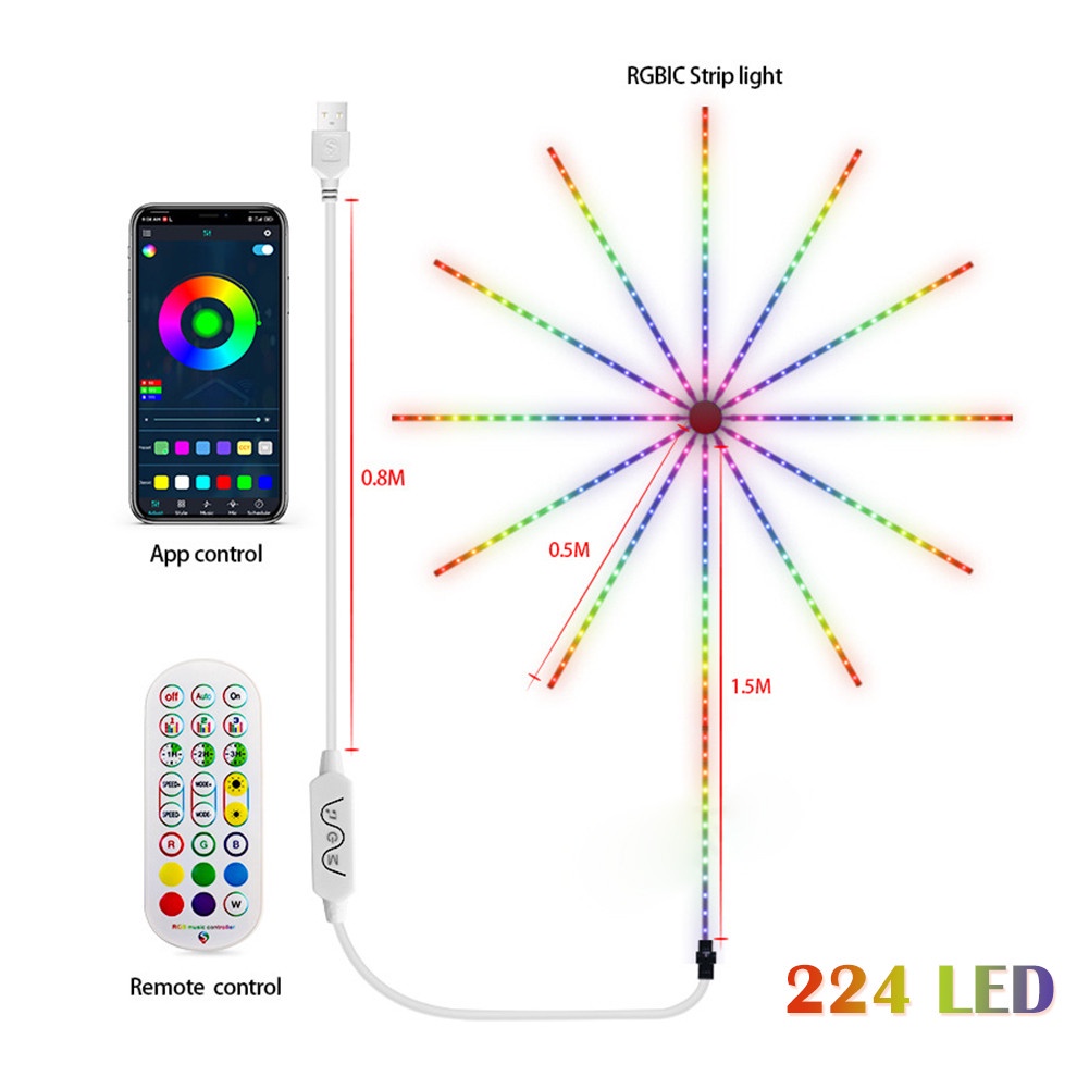 Dây LED ARGB hiệu ứng pháo hoa