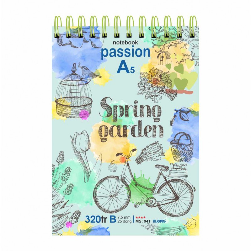 Sổ lò xo kép ngang A5 - 320 trang KLONG MS: 941N