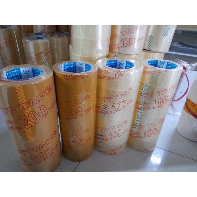 6 cuộn băng keo trong, băng keo đục 200yard dùng đóng hàng