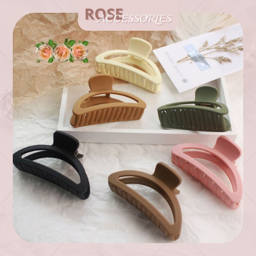 Kẹp tóc Hàn Quốc hình bán nguyệt màu pastel phụ kiện Rose.Accessories mã KT25