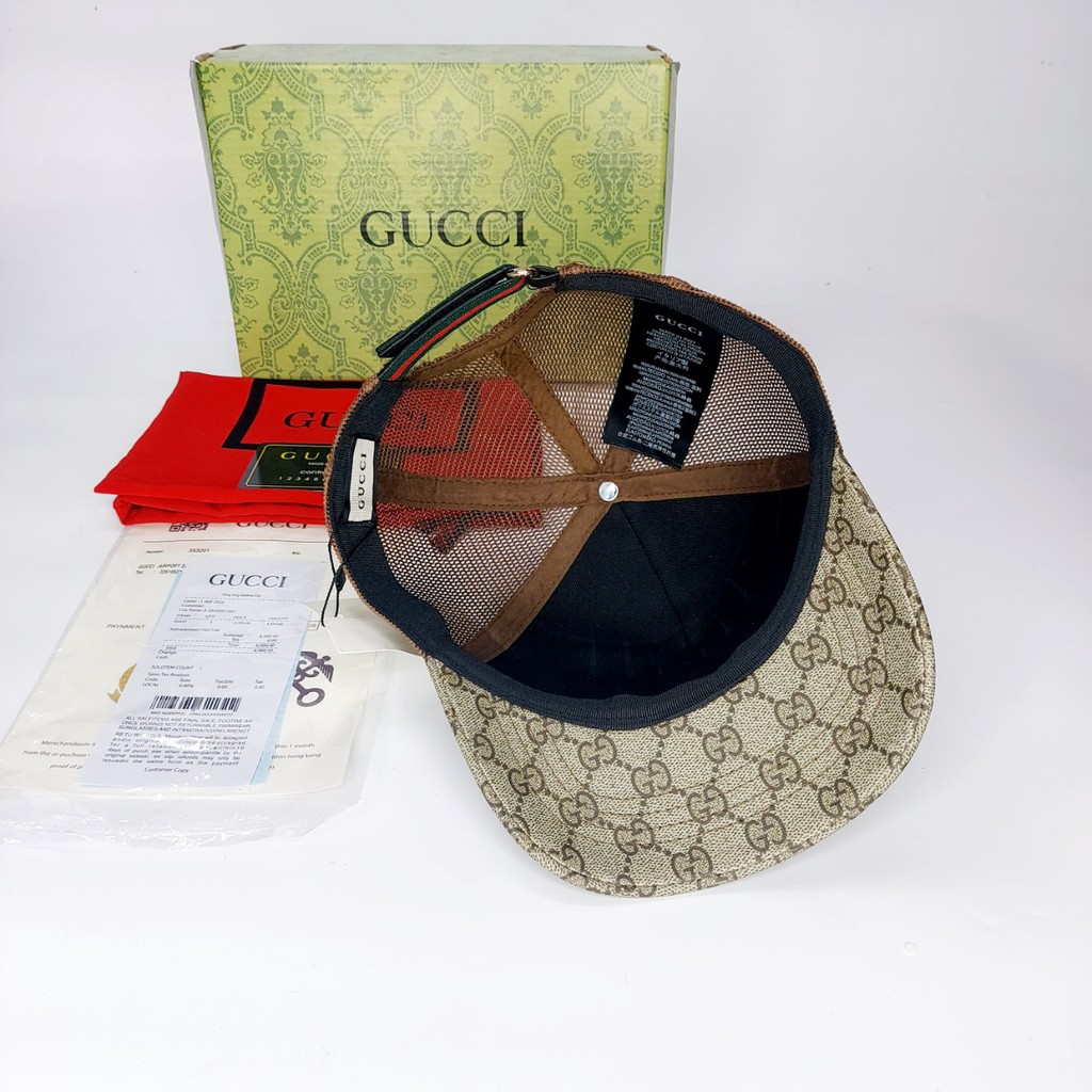 Nón kết gc Mũ lưỡi trai Gc thời trang cao cấp song hổ mỏ ngắn lưới nâu supper like âu 1.1  full box hộp cực đẹp (Nón Thi