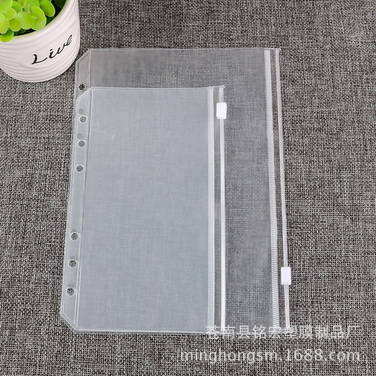 Túi Zip PVC Phụ Kiện Sổ Còng Planner, Binder  A5 / B5 / A6 /A7 . Túi đầy đủ các loại màu