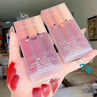 Set 3 cây son kem lì Herorange tone đất