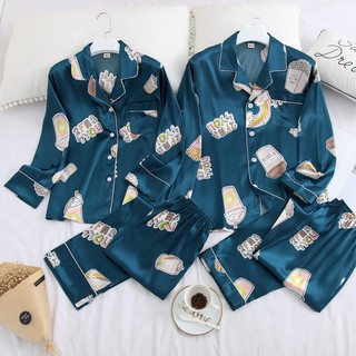 [ĐỒ ĐÔI] BỘ NGỦ NAM NỮ PIJAMA LỤA CAO CẤP