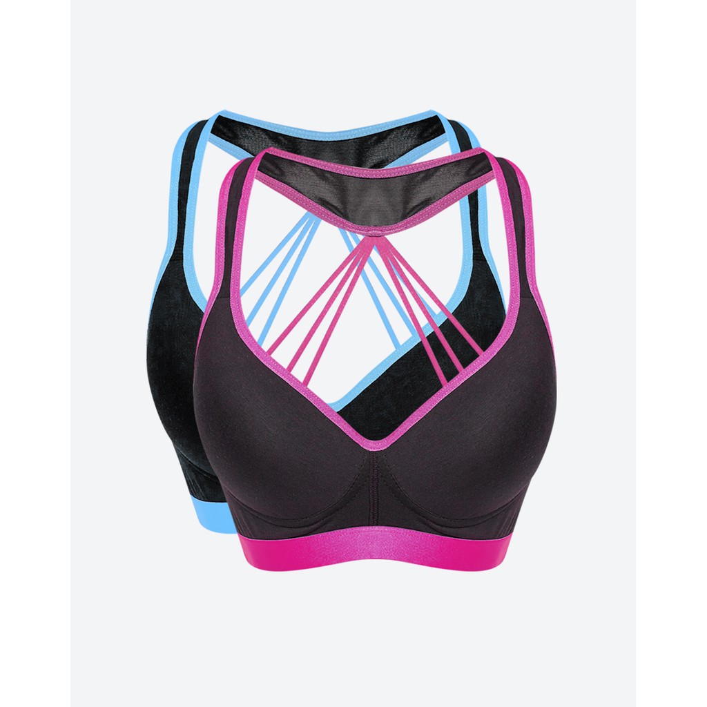 Viviane - Combo 2 áo ngực thể thao ôm trọn và nâng đỡ bầu ngực - High Impact Criss Cross Sports Bra