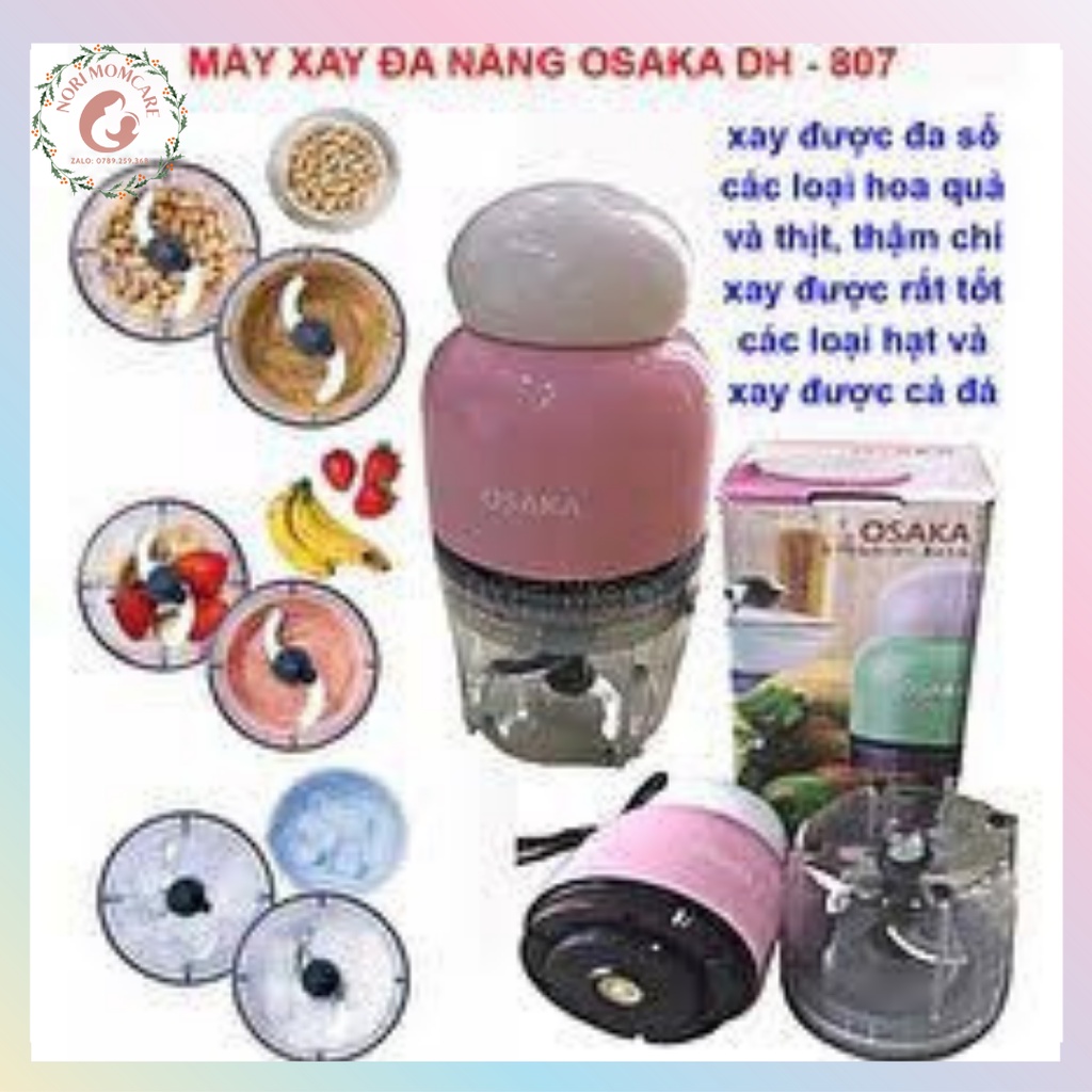 Máy Xay Cầm Tay Mini Chính Hãng Osaka Nhật, Máy Xay Thịt, Cua, Cá, Tỏi Ớt Đa Năng Bằng Điện Cho Bé Ăn Dặm