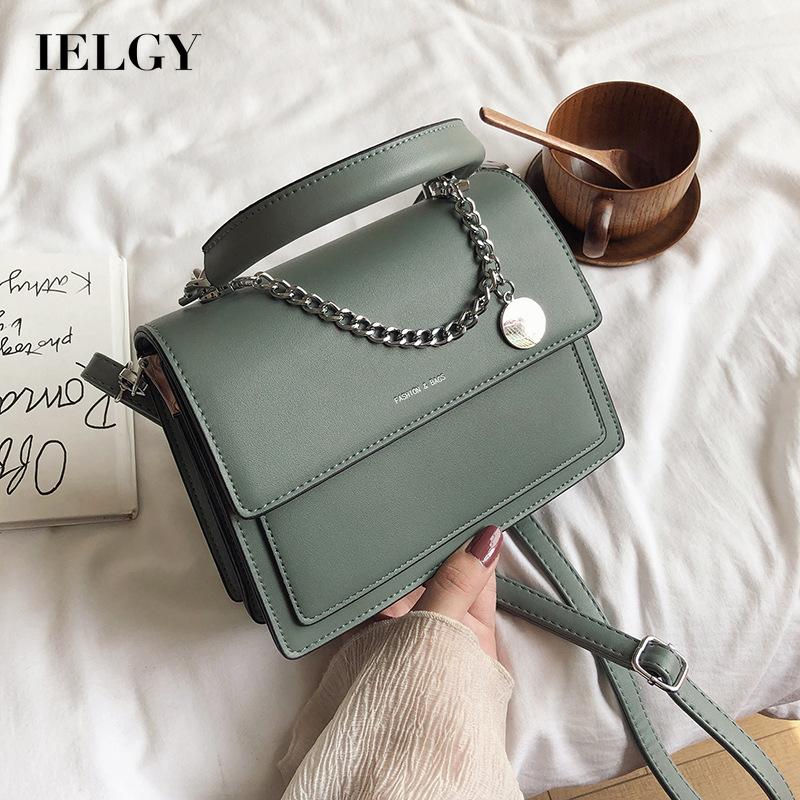 Túi đeo vai IELGY màu trơn tùy chọn mềm mại thời trang cho nữ