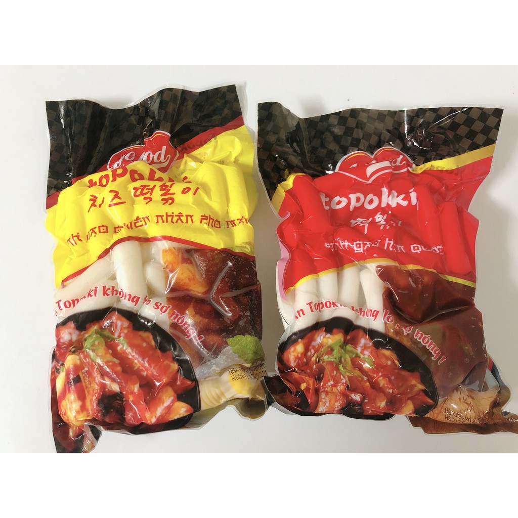 Combo 500g T0P0KKI PHÔ MAI Jofood + 450G CHẢ CÁ HÀN QUỐC+ 100G SỐT+100G PHÔ MAI MOZZARELLA