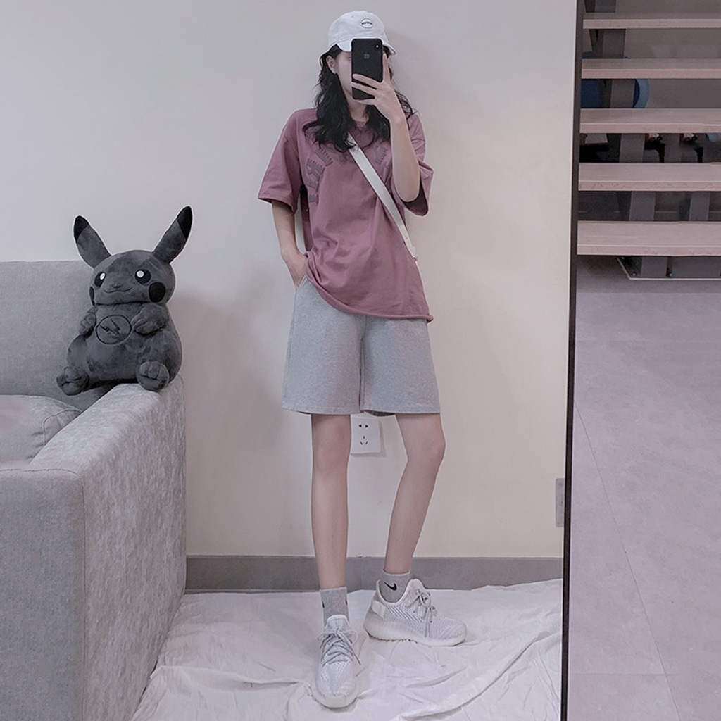  Quần short Unisex nam nữ THUN BASIC (Kèm ảnh thật + Video) Quần Short Đùi Unisex