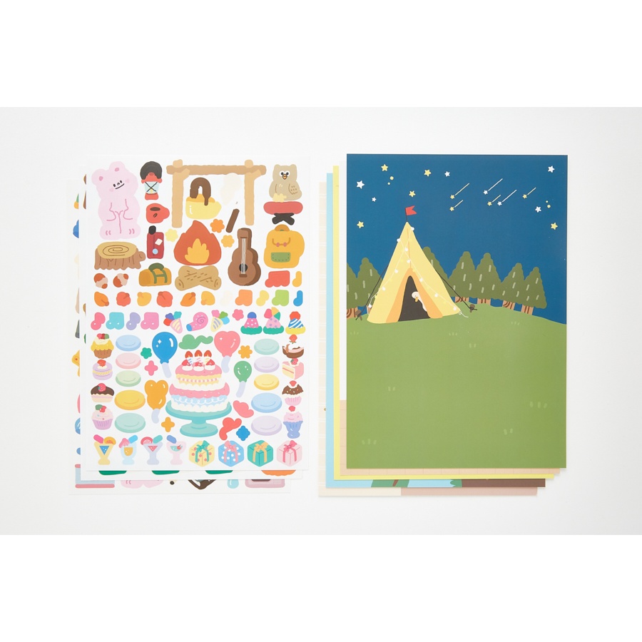 Set Nhãn Dán Trang Trí Thiệp ARTBOX Hàn Quốc Xinh Xắn