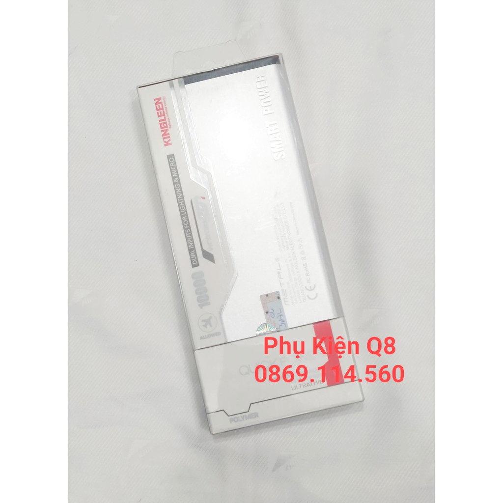 Pin dự phòng KINGLEEN 318L 10.000mAh có cổng iPhone