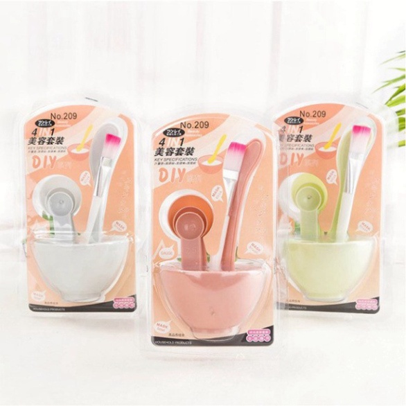 Bộ bát trộn mặt nạ 6 chi tiết, dụng cụ trộn mặt nạ DANA