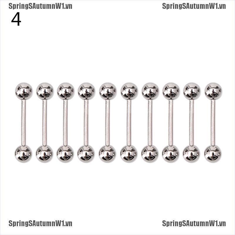 Bộ 10 Khuyên Cơ Thể Bằng Thép Không Gỉ Phong Cách