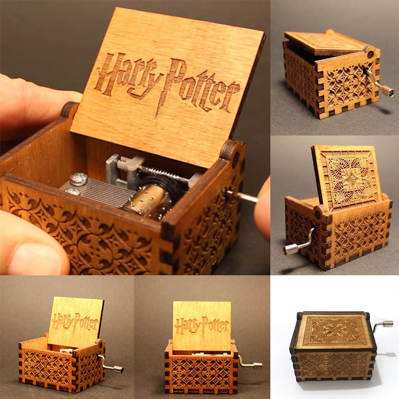 Hộp nhạc gỗ - Harry Potter - Màu nâu gỗ