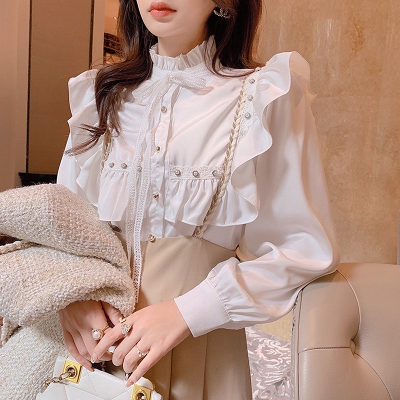 Áo sơ mi công sở phối ren siêu phẩm cực xinh cho nàng tiểu thư ngọt ngào - Madela Dress