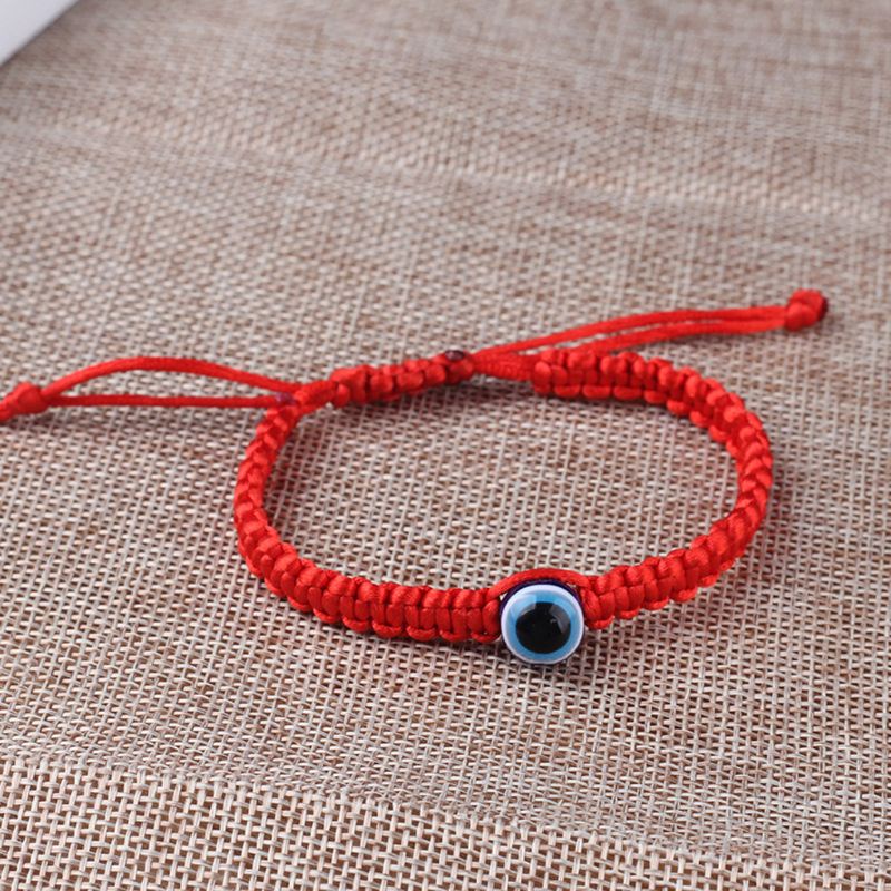 Vòng tay hamsa dây đỏ Kabbalah bùa hộ mệnh may mắn mắt quỷ xanh lam làm thủ công