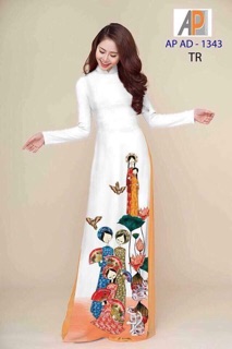 Vải áo dài lụa nhật. Áo 250k, bộ 350k