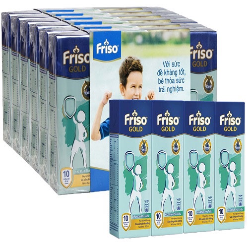 Lốc 4 hộp Sữa uống dinh dưỡng Friso Gold loại 110ml - 180ml