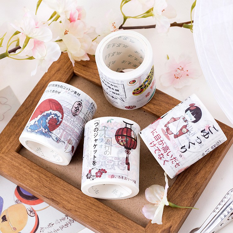 Băng Dính Washi Tape Văn Hóa Nhật Bản 5cm x 5m