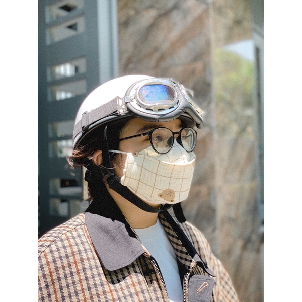 Khẩu trang vải muslin gấu người lớn