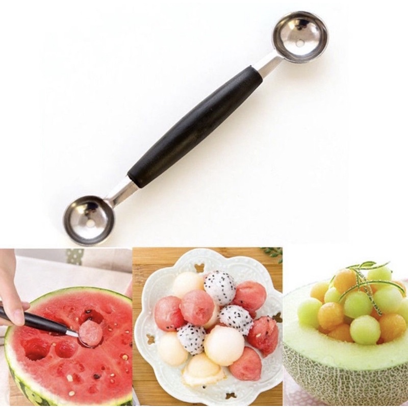 Muỗng Múc Trái Cây 2 Đầu Bằng Thép Không Gỉ