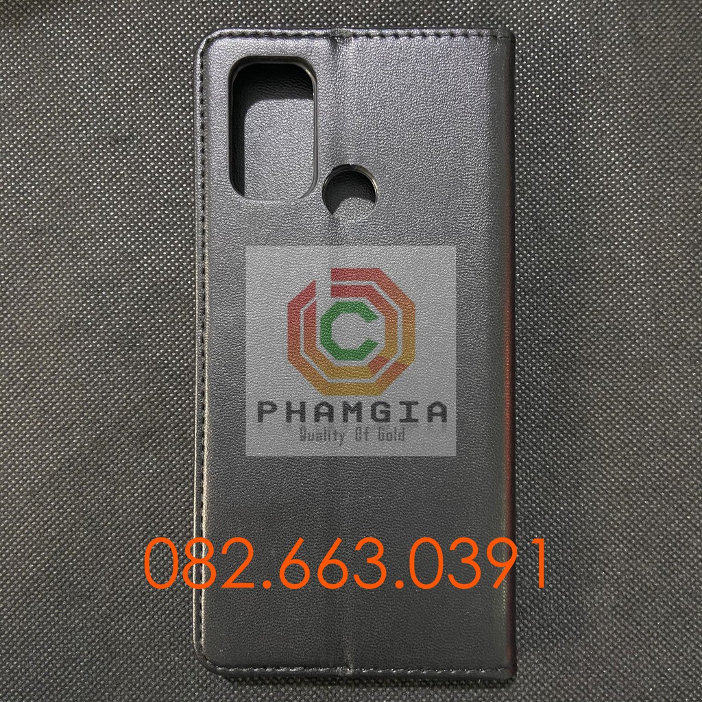 Bao Da nắp gập (ốp lưng có nắp) Oppo A53 (2020) có ngăn đựng thẻ, chất da đẹp