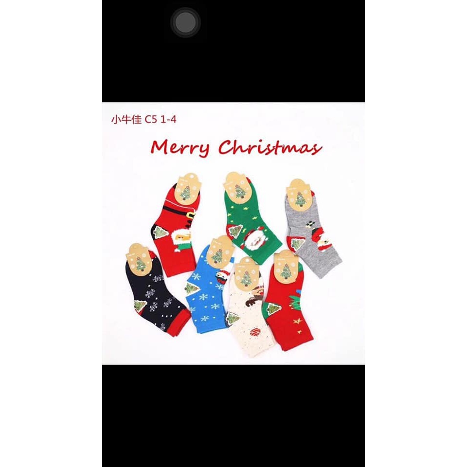 Sét 10 đôi tất noel cổ cao