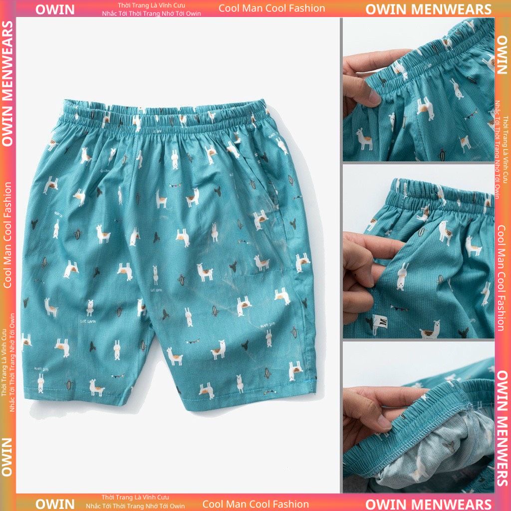 Quần Short Nam đi biển in hình họa tiết Quần Đùi Nam mặc nhà Mùa Hè Năng Động QD04  OWIN