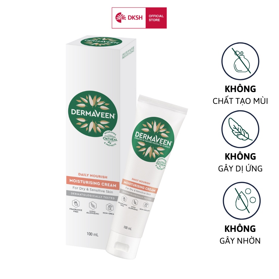 Kem dưỡng ẩm  Daily Nourish Moisturising Cream 100g  DERMAVEEN