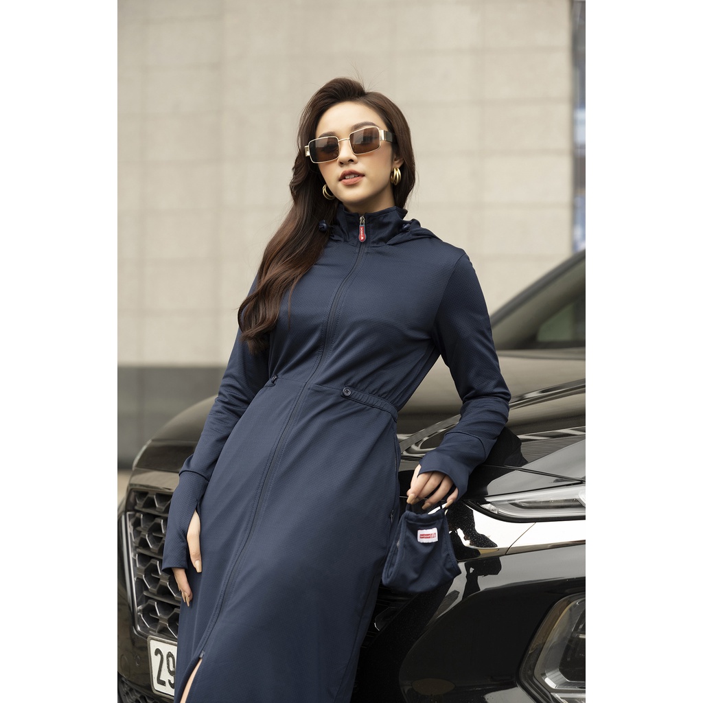 Áo Chống Nắng Nữ Toàn Thân 2 Lớp Dáng Dài LUPERI Vải Kim Cương Thông Hơi, Chống Mọi Tia UV ACN02