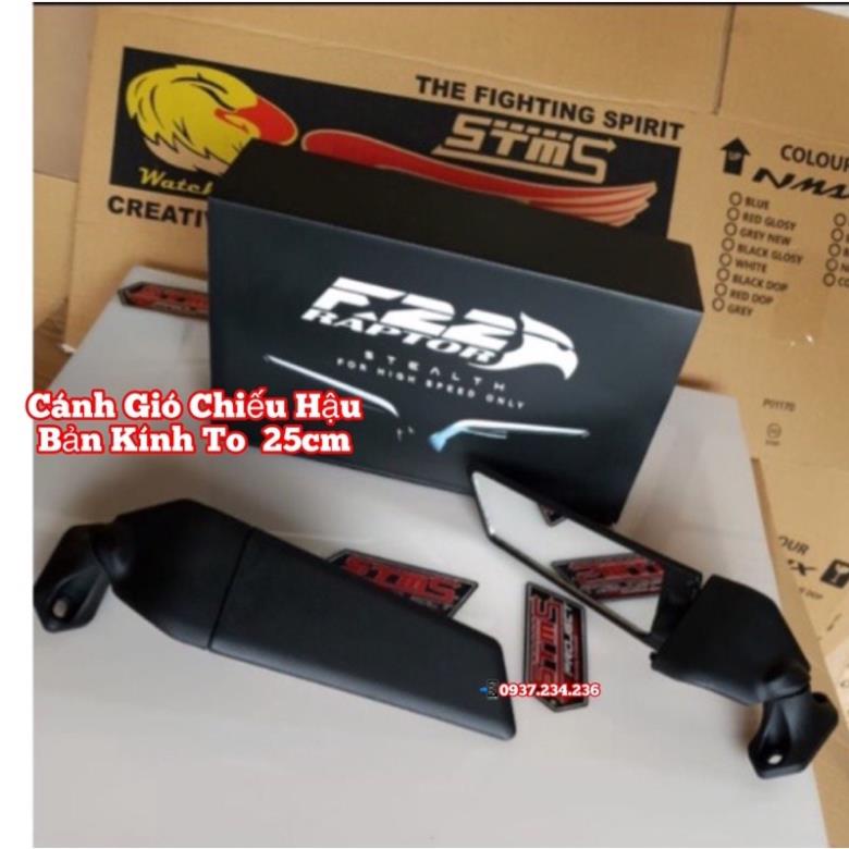 Cánh Gió Chiếu Hậu - Kính Bản To - Khớp xoay chuẩn - HAN87RACING