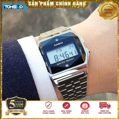 Đồng hồ Casio Chống nước dây kim loại Casio Anh Khuê A159WAD-1DF