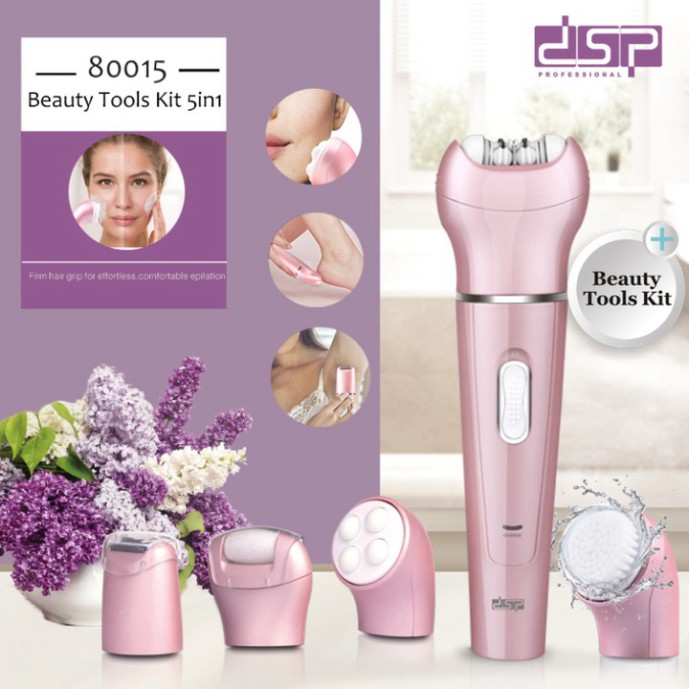 Sản Phẩm Máy làm đẹp cho phụ nữ đa năng 5 trong 1: Làm sạch lông, rửa mặt, massage mặt, massage toàn thân và tẩy da chết